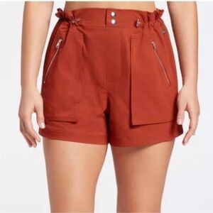 Calia Journey Collection cinch waist paper bag high rise shorts L